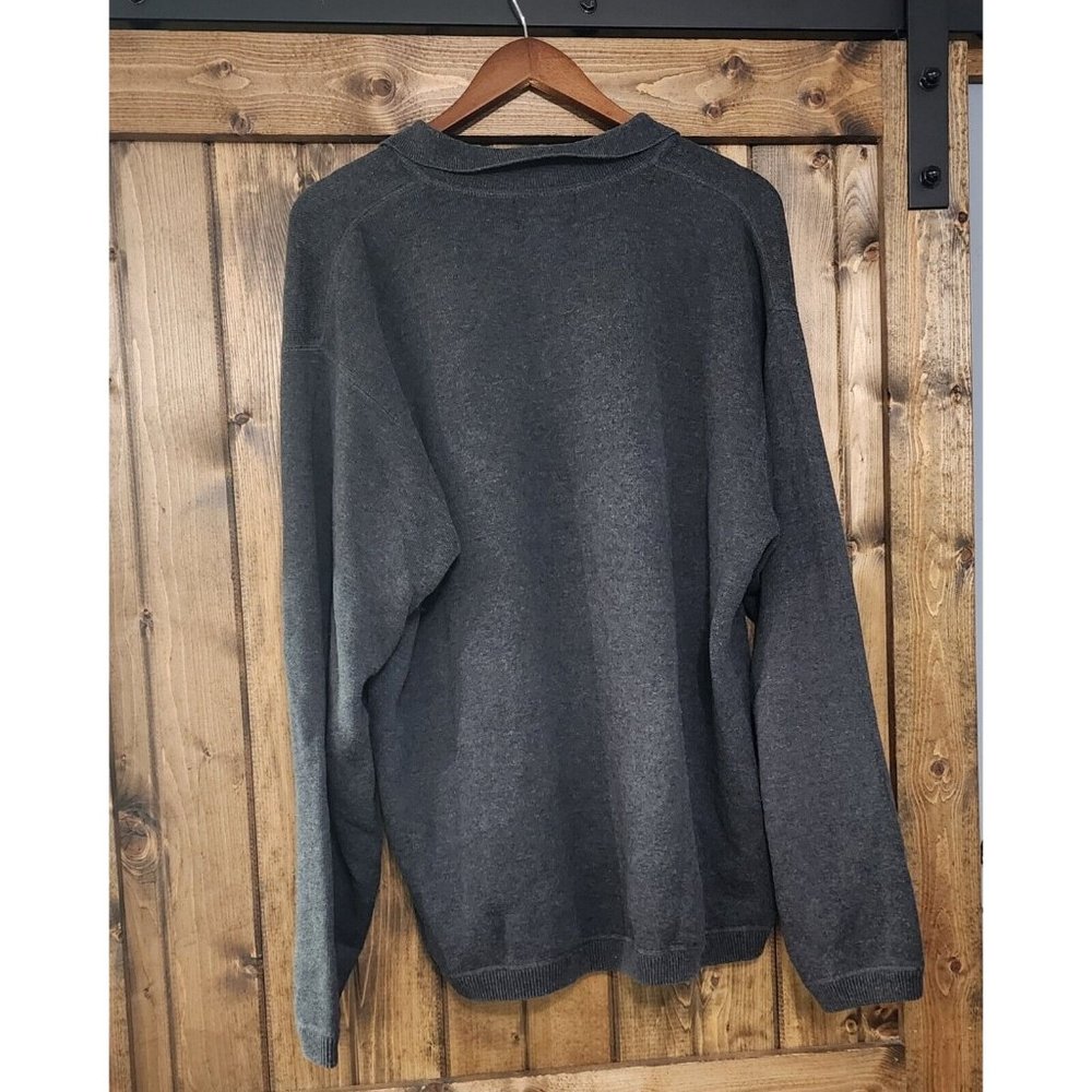 Mens Eddie Bauer Cotton Blend Gray Sweater XL Tall - Picture 2 of 4